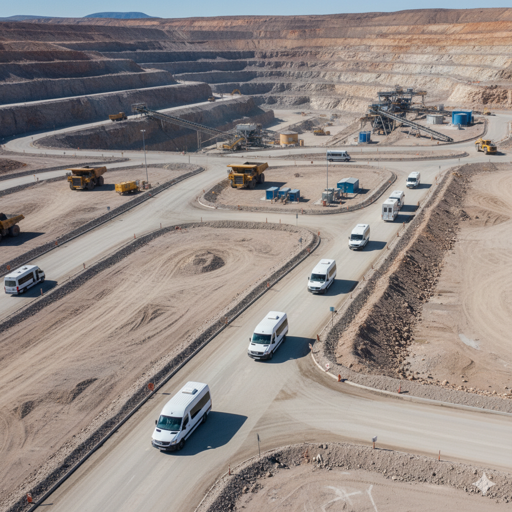 Rutas internas en faena